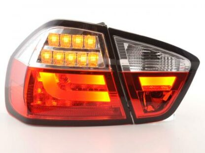 LED-takavalot BMW serie 3 E90 saloon vm. 05-08 punainen/kirkas - Image 4