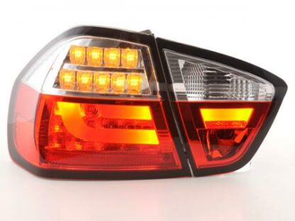 LED-takavalot BMW serie 3 E90 saloon vm. 05-08 punainen/kirkas Takavalot 4