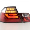 LED-takavalot BMW serie 3 E46 Coupe vm. 03-07 punainen/kirkas - Image 3
