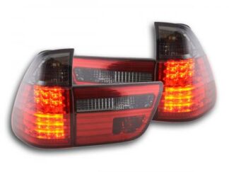 LED-takavalot BMW X5 type E53 vm. 98-02 musta/punainen Takavalot