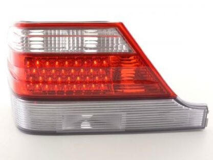LED-takavalot Mercedes S-Class type W140 vm. 92-98 punainen/kirkas Takavalot