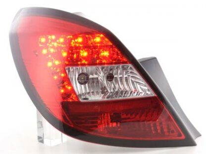 LED-takavalot Opel Corsa D 5-dr vm. 06-10 punainen/kirkas Takavalot 3