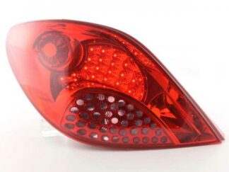 LED-takavalot Peugeot 207 punainen Takavalot