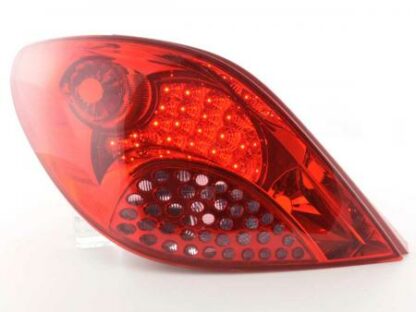 LED-takavalot Peugeot 207 punainen Takavalot
