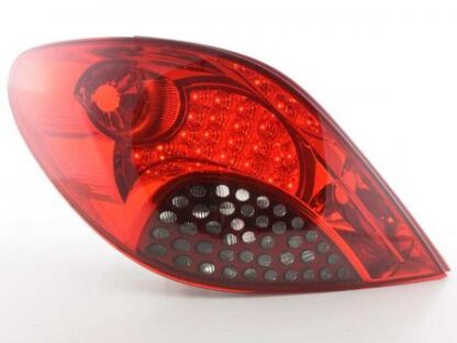 LED-takavalot Peugeot 207 punainen/musta Takavalot