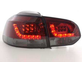 LED-takavalot VW Golf 6 type 1K vm. 2008-2012 punainen/musta Takavalot