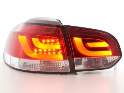 LED-takavalot VW Golf 6 type 1K vm. 2008-2012 punainen/kirkas Takavalot 2