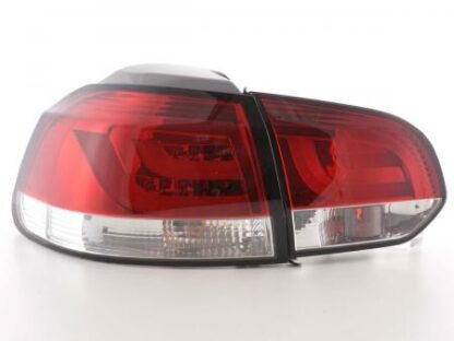 LED-takavalot VW Golf 6 type 1K vm. 2008-2012 punainen/kirkas Takavalot 4