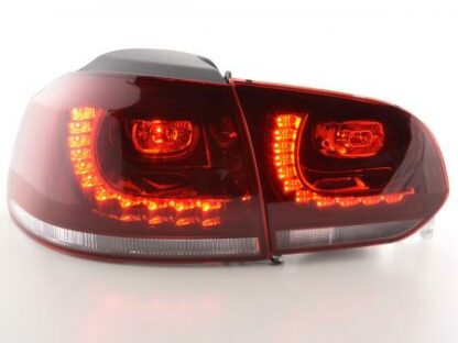 LED-takavalot VW Golf 6 type 1K vm. 2008-2012 punainen/kirkas GTI-Look Takavalot 2