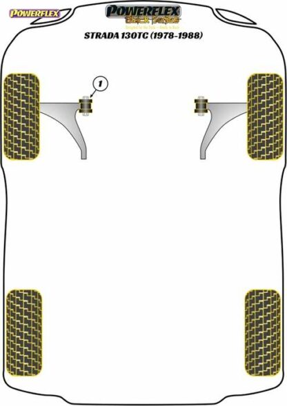 Powerflex Black -puslasarja – Fiat Strada 130TC (1978-1988) Powerflex-polyuretaanipuslat