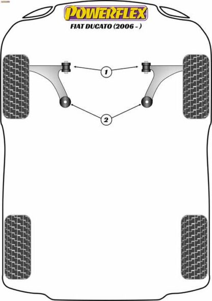 Powerflex Road -puslasarja – Fiat Ducato (2006 – ON) Powerflex-polyuretaanipuslat