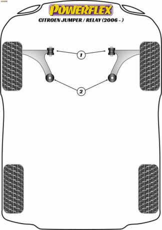 Powerflex Road -puslasarja – Citroen Jumper / Relay (2006 on) Powerflex-polyuretaanipuslat