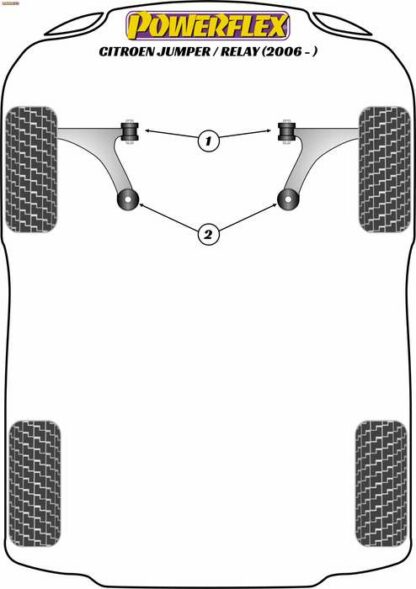 Powerflex Road -puslasarja – Citroen Jumper / Relay (2006 on) Powerflex-polyuretaanipuslat