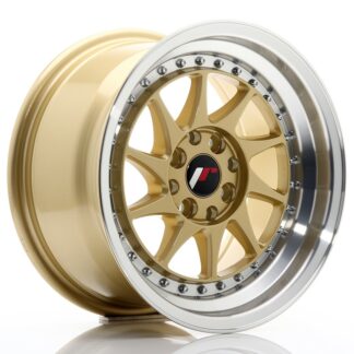 Japan Racing JR26 -vanteet – 15×8 – 4×100/4×108 – ET25 – Gold JR - Japan Racing