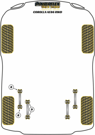 Powerflex Black -puslasarjat - Toyota Corolla AE86 (1983 - 1987)