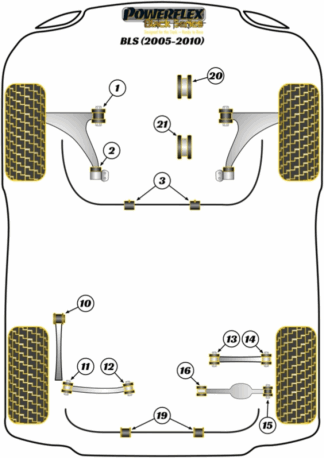 Powerflex Black -puslasarjat - Cadillac BLS (2005 - 2010)