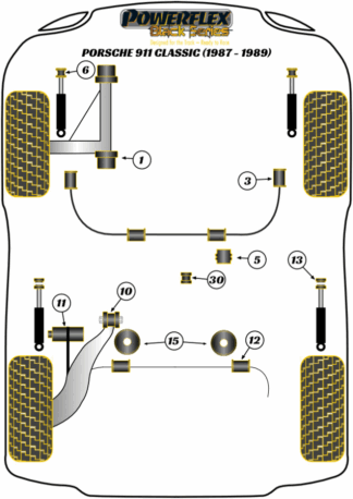 Powerflex Black -puslasarjat - Porsche 911 Classic (1987 - 1989)