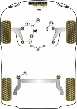 Powerflex Black -puslasarjat - Vauxhall / Opel VXR/OPC