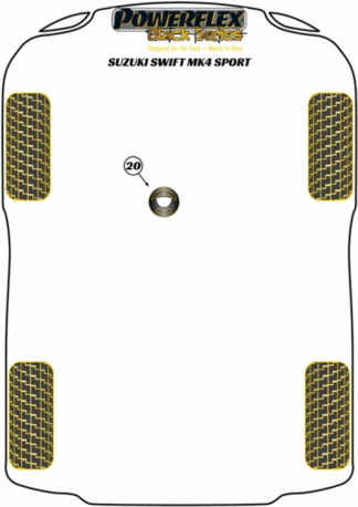 Powerflex Black -puslasarjat - Suzuki Swift Sport MK4 (ZC33S) (2018-)