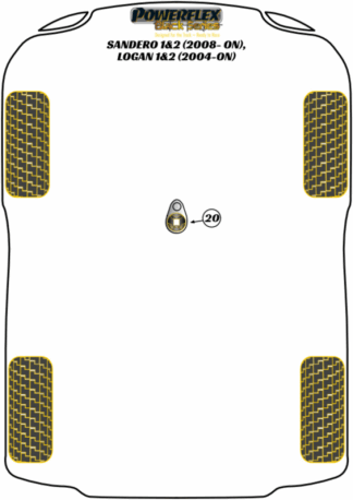 Powerflex Black -puslasarjat - Dacia Logan I & II (2004 - ON)