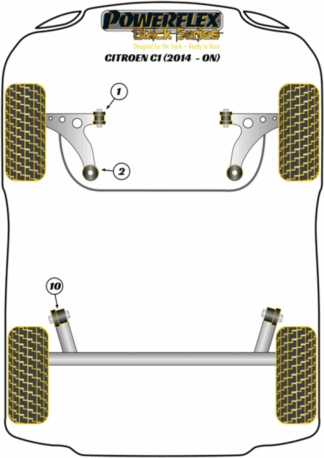 Powerflex Black -puslasarjat - Citroen C1 (2014 on)