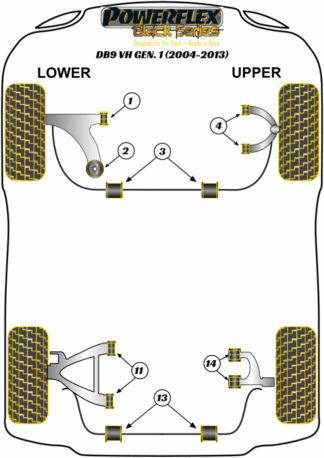 Powerflex Black -puslasarjat - Aston Martin DB9 (2004-2013)