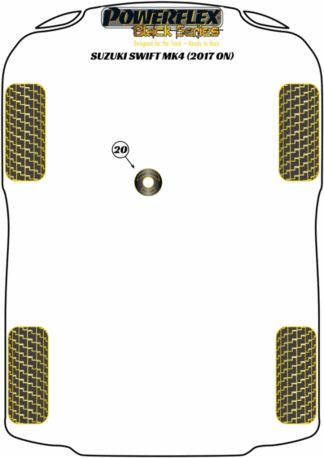 Powerflex Black -puslasarjat - Suzuki Swift MK4 A2L Excl. Sport (2017 on)