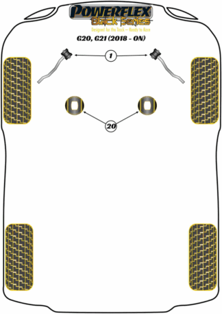 Powerflex Black -puslasarjat - BMW G20, G21 (2018 - )