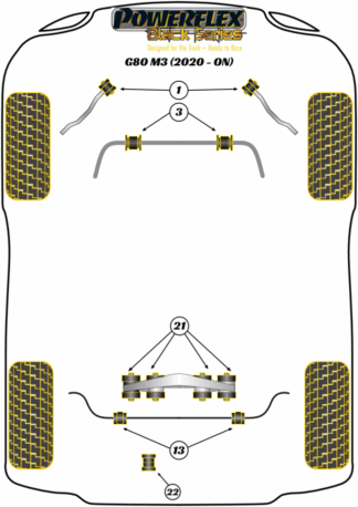 Powerflex Black -puslasarjat - BMW G80 M3 (2020 on)