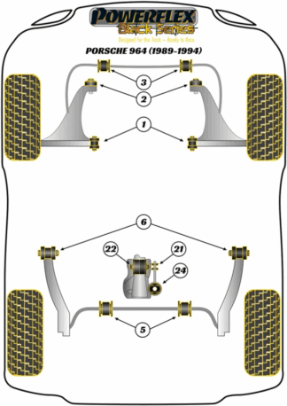 Powerflex Black -puslasarjat - Porsche 911 964 (1989 - 1994)