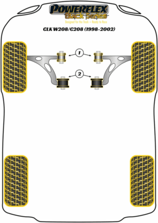 Powerflex Black -puslasarjat - Mercedes-Benz W208/C208/A208 (1998 - 2002)