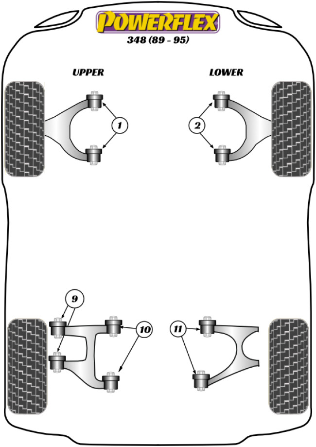 Powerflex Road -puslasarjat – Ferrari 348 (1989 – 1995) Powerflex Road -puslasarjat - Ferrari 348 (1989 - 1995)