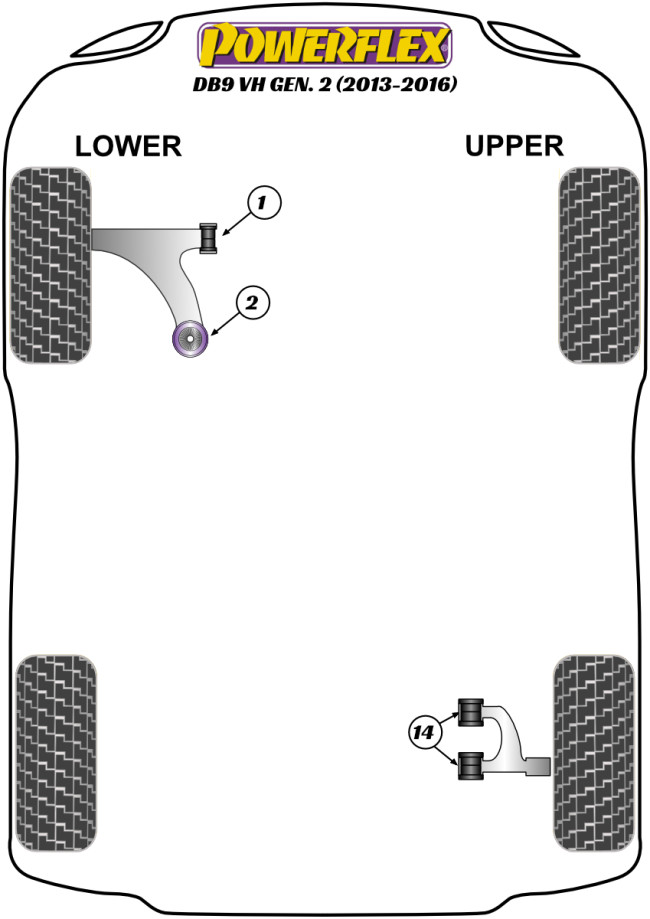 Powerflex Road -puslasarjat – Aston Martin DB9 (2013-2016) Powerflex Road -puslasarjat - Aston Martin DB9 (2013-2016)