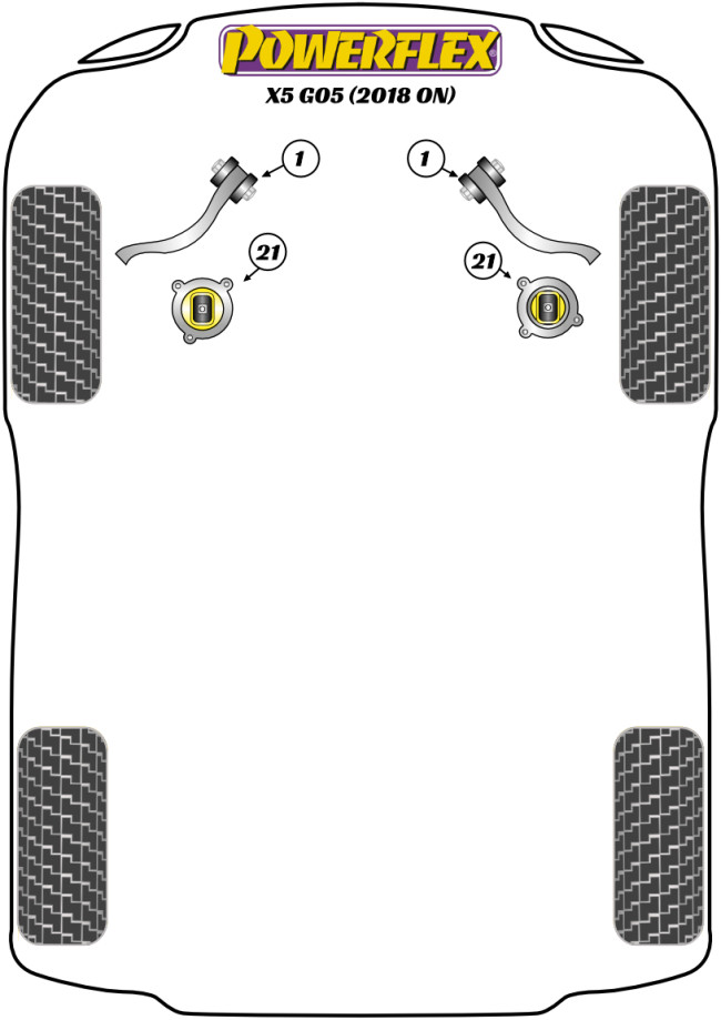 Powerflex Road -puslasarjat – BMW X5 G05 (2018 on) Powerflex Road -puslasarjat - BMW X5 G05 (2018 on)