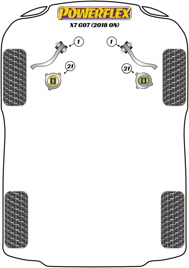 Powerflex Road -puslasarjat – BMW X7 G07 (2018 on) Powerflex Road -puslasarjat - BMW X7 G07 (2018 on)