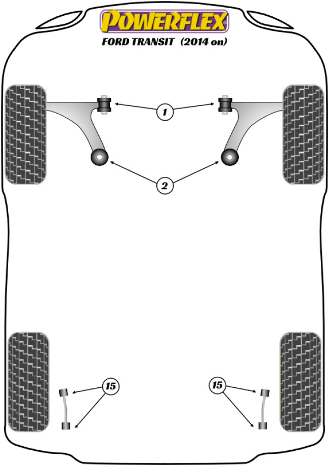 Powerflex Road -puslasarjat – Ford Transit (2013 on) Powerflex Road -puslasarjat - Ford Transit (2013 on)