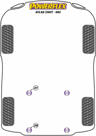 Powerflex Road -puslasarjat - Volkswagen Atlas (2017 on)