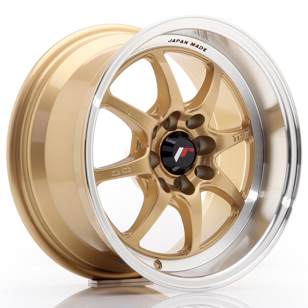 Japan Racing TFII -vanteet – 15×7,5 – 4×100/4×114,3 – ET10 – Gold Japan Racing TFII -vanteet - 15x7,5 - 4x100/4x114,3 - ET10 - Gold