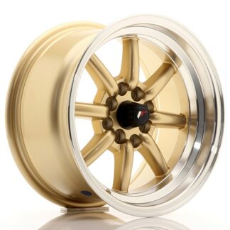 Japan Racing JR19 -vanteet – 15×8 – 4×100/4×114,3 – ET0 – Gold Japan Racing JR19 -vanteet - 15x8 - 4x100/4x114,3 - ET0 - Gold