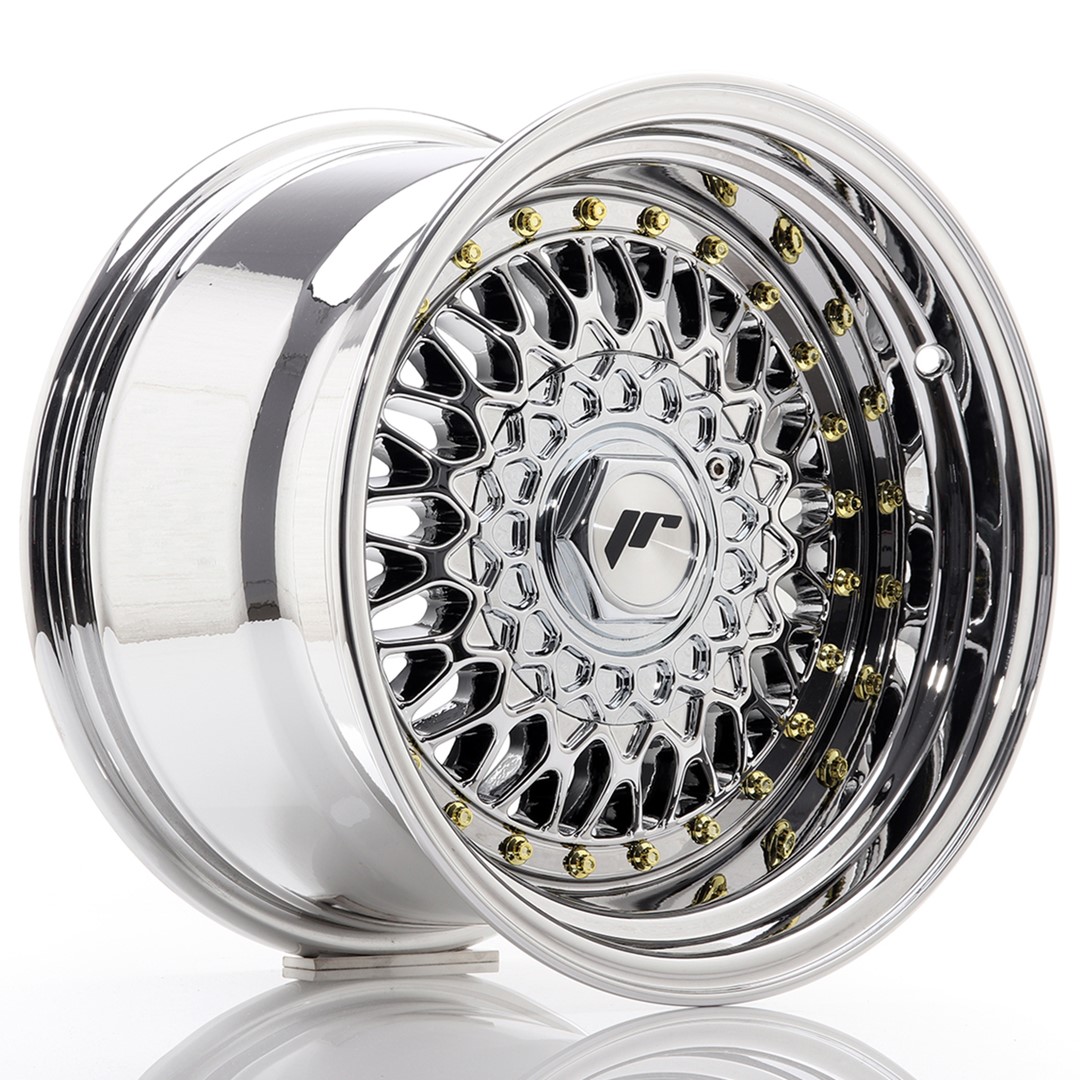 Japan Racing JR9 -vanteet – 15×9 – 4×100/4×108 – ET10 – Chrome Japan Racing JR9 -vanteet - 15x9 - 4x100/4x108 - ET10 - Chrome