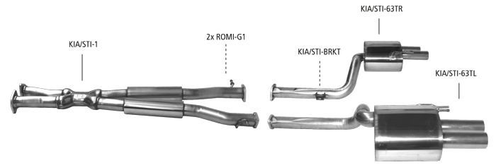 Bastuck-pakoputkisto KIA Stinger Bastuck-pakoputkisto KIA Stinger