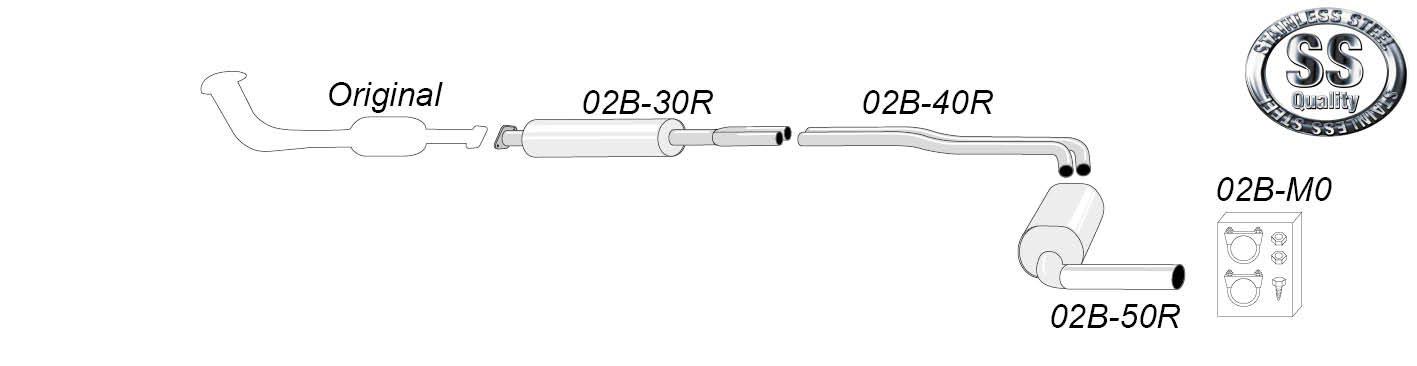 Simons-pakoputkisto – Volvo S60 – 02B-H0R Simons-pakoputkisto - Volvo S60 - 02B-H0R