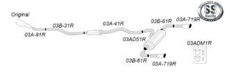 Simons-pakoputkisto – BMW F34 – 03BDH19R Simons-pakoputkisto - BMW F34 - 03BDH19R
