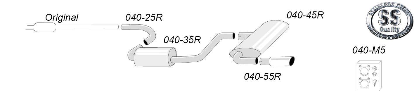 Simons-pakoputkisto – Audi, VW – 040-H51R Simons-pakoputkisto - Audi, VW - 040-H51R
