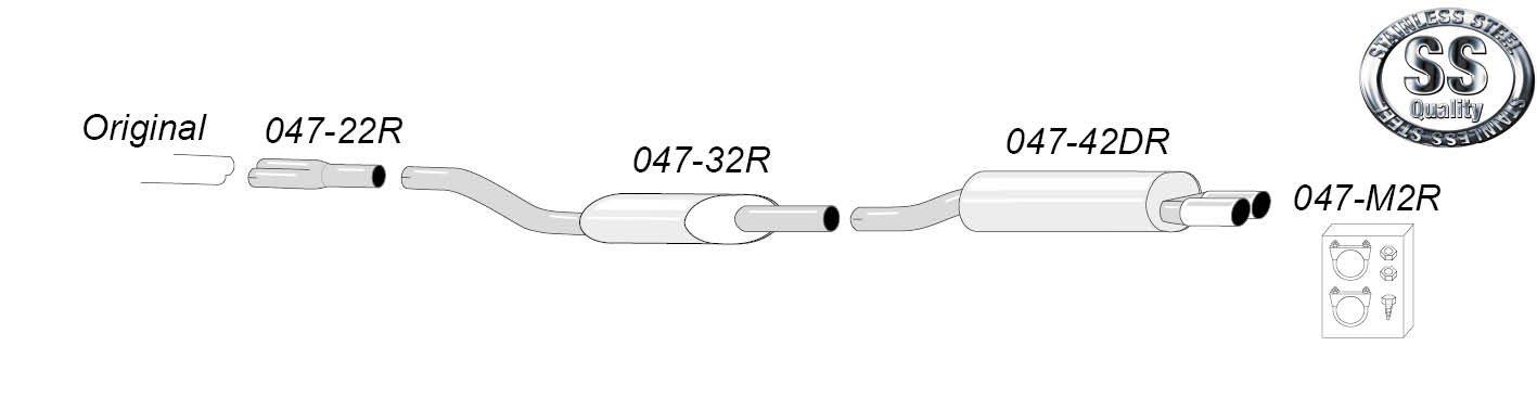 Simons-pakoputkisto – Audi S4, S6 – 047-H2DR Simons-pakoputkisto - Audi S4, S6 - 047-H2DR