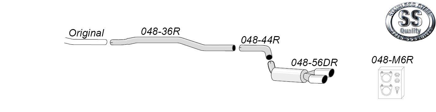 Simons-pakoputkisto – Audi A4, A5 – 048-H6DR Simons-pakoputkisto - Audi A4, A5 - 048-H6DR