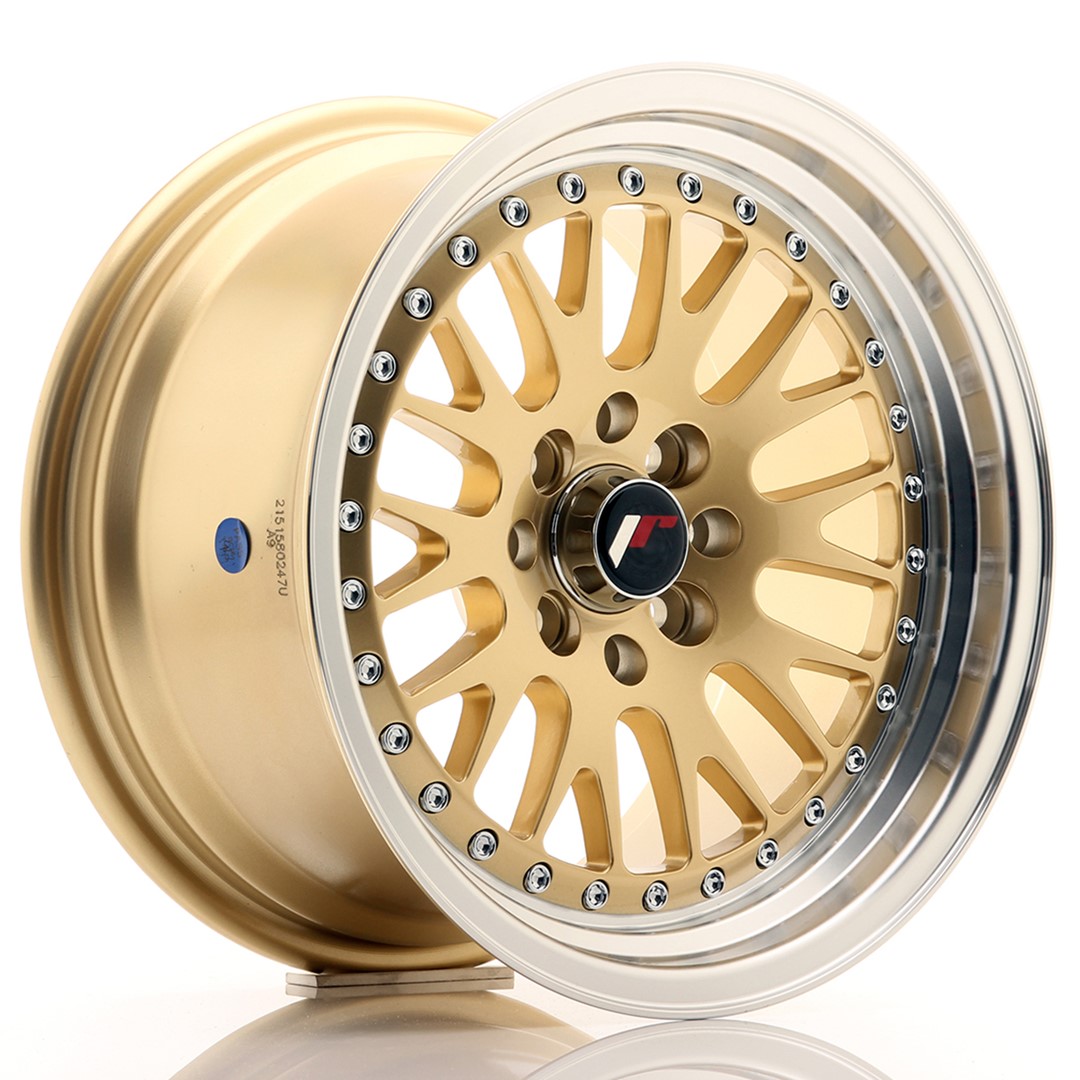 Japan Racing JR10 -vanteet – 15×8 – 4×100/4×114,3 – ET15 – Gold Japan Racing JR10 -vanteet - 15x8 - 4x100/4x114,3 - ET15 - Gold