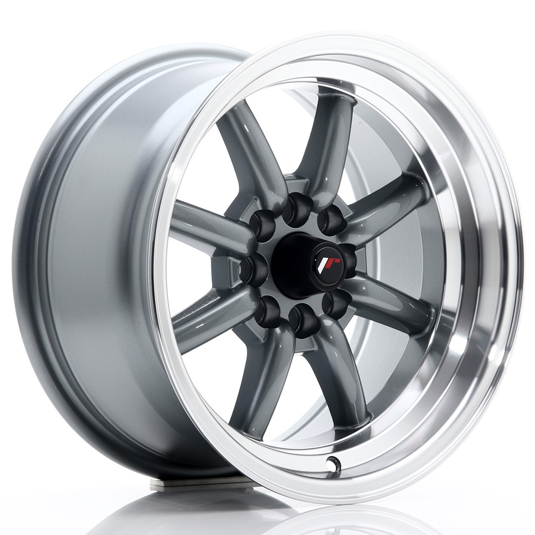 Japan Racing JR19 -vanteet – 15×8 – 4×100/4×114,3 – ET0 – Gun metal Japan Racing JR19 -vanteet - 15x8 - 4x100/4x114,3 - ET0 - Gun metal