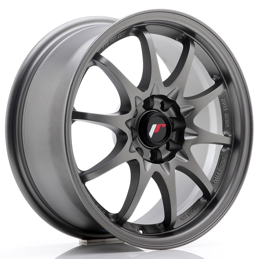 Japan Racing JR5 -vanteet – 16×7 – 4×100/4×108 – ET30 – Gun metal Japan Racing JR5 -vanteet - 16x7 - 4x100/4x108 - ET30 - Gun metal