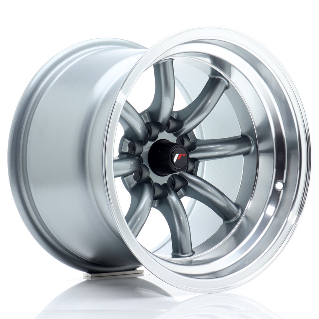 Japan Racing JR19 -vanteet – 15×10,5 – 4×100/4×114,3 – ET-32 – Gun metal Japan Racing JR19 -vanteet - 15x10,5 - 4x100/4x114,3 - ET-32 - Gun metal